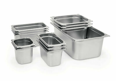 Gastronormbehälter GN Behälter 2/1 CNS 18/8 Stapelrand U-Ecken 20 - 100 mm