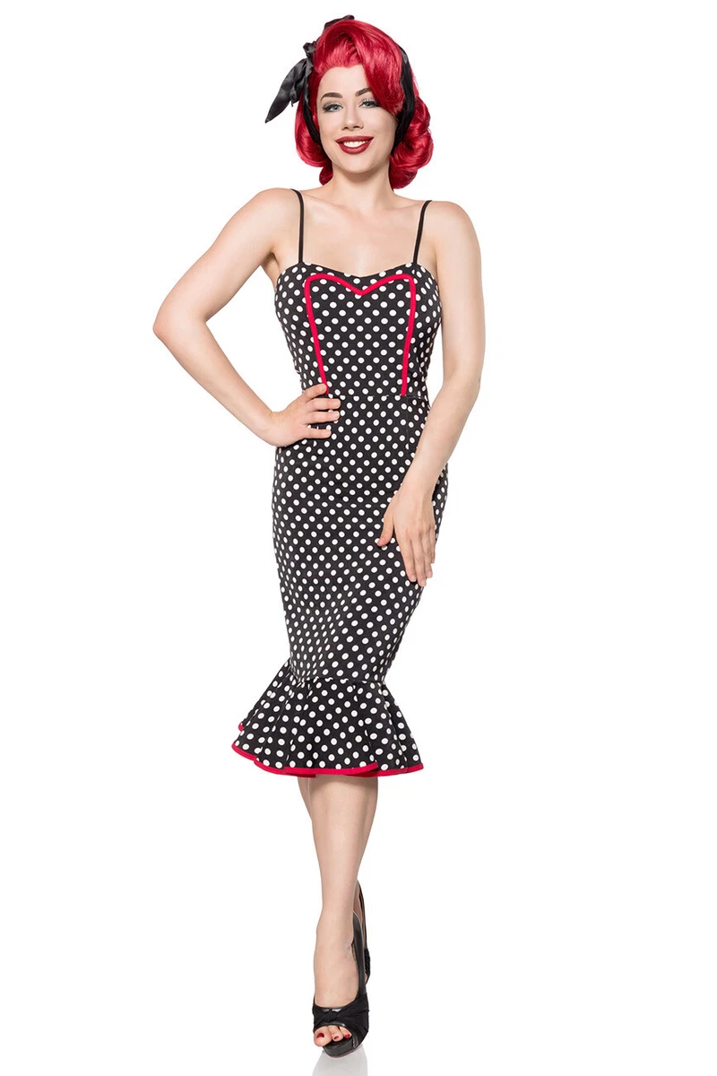 Vestito Donna Tubino Stile Vintage Retr Anni 50 Matita Pois