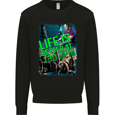 Life Is Better at 130 BPM Dance Music DJ Herren Sweatshirt Pullover