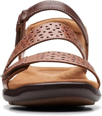 Clarks Women's Kitly Way Sandals Tan Leather 8.5 X-Wide | eBay