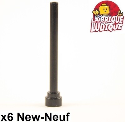 Lego 6x Antenne bout plat Antenna flat top 1x4 noir//black 3957b NEUF