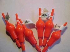 6 New Tackle 2000 Rocket Bobbers  3 3/4" ORANGE bulk bobber fishing ice spring