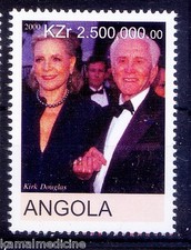 Kirk Douglas, Actor producer Celebrities, Angola 2000 MNH - illegal stamp