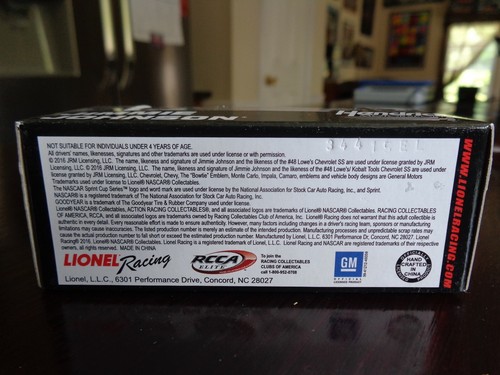 JIMMIE JOHNSON # 48 LOWE'S KOBALT TOOLS 2016 CHEVY SS ACTION 1/64 LTD EDITION - Picture 11 of 11