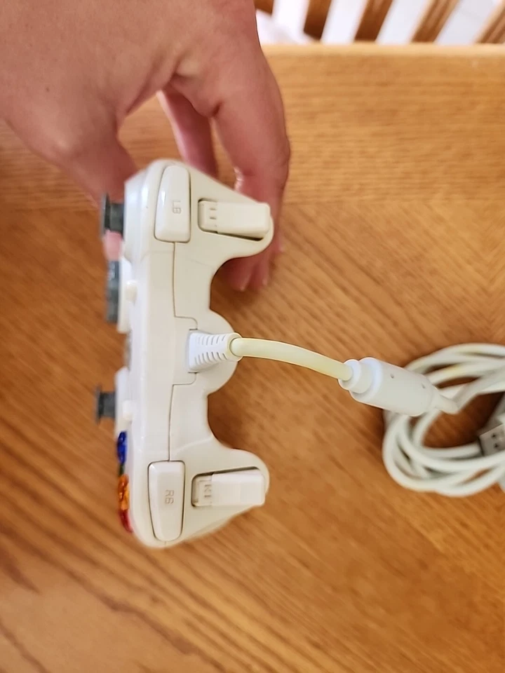 Mando Xbox 360 con cable blanco conexión USB Foto 3 de 4