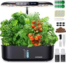 Indoor Garden Hydroponics Growing System: 12 Pods Plant Germination Kit with LCD