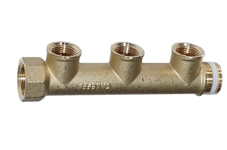 CALEFFI Verteilerrohr Durchgangs-Verteiler Druckluftverteiler Wasserverteiler 3/4"