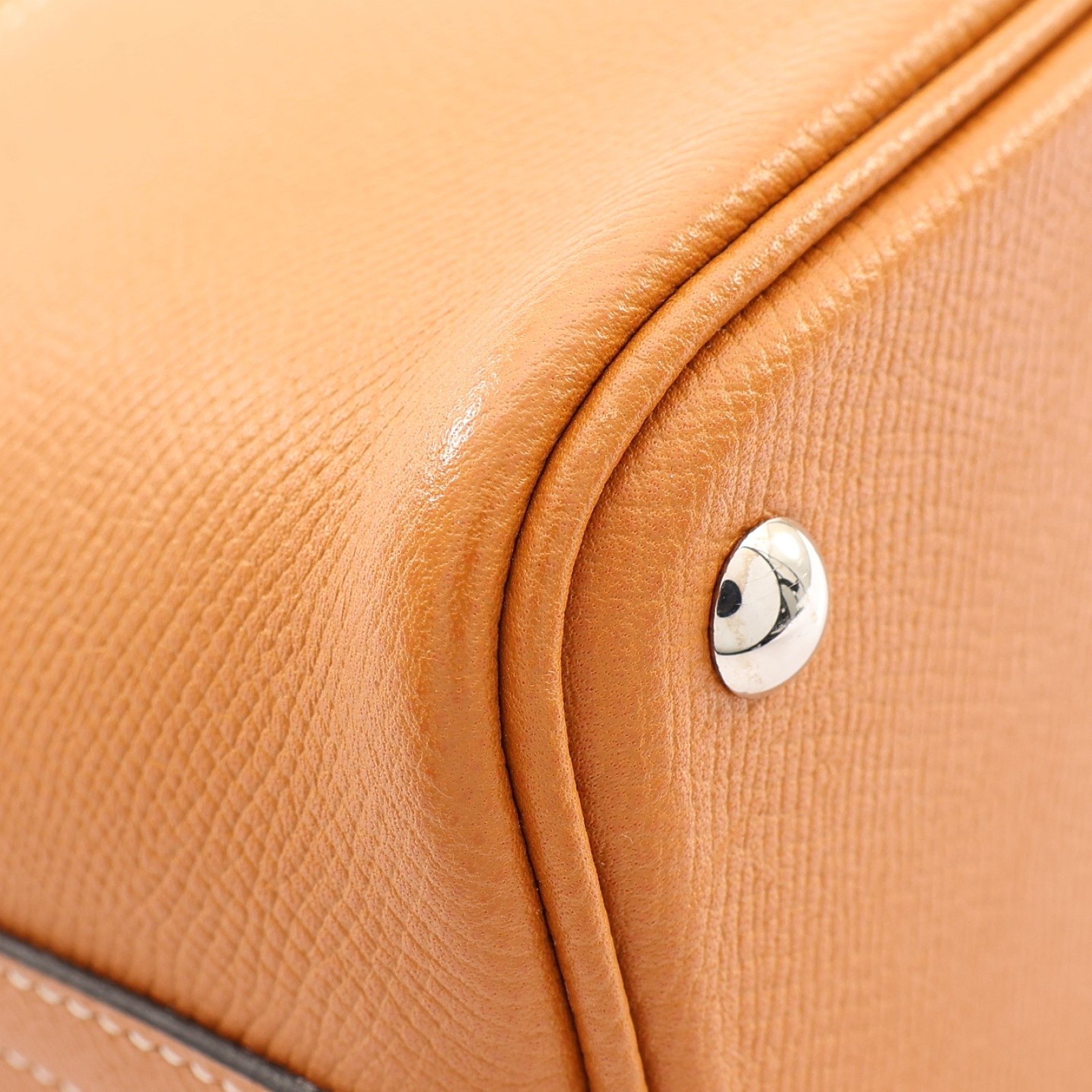 HERMES Bolide 27 Shoulder Handbag Gold Brown Epsom Leather PHW image 10