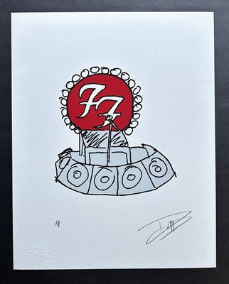 Dave Grohl Foo Fighters ''Guitar Throne'' Small Edition Signed Lt Ed Silkscreen AP