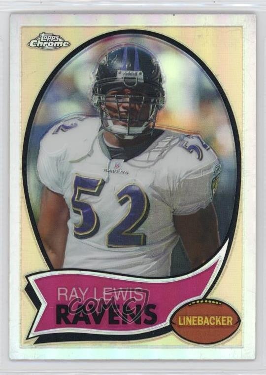 2005 Topps Chrome Throwbacks Refractor 11/100 Ray Lewis #TB15 HOF h8k
