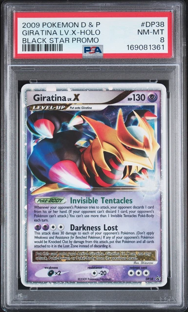 2009 GIRATINA LV.X HOLO DP38 BLACK STAR PROMO POKEMON PSA 8 NM-MT