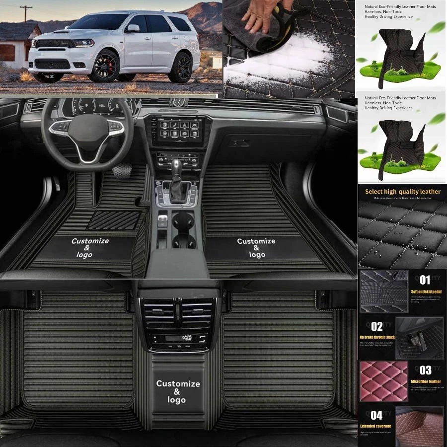 For Dodge Durango Car Floor Mats Luxury Waterproof Liners Carpets Cargo Custom - Image 3 of 4