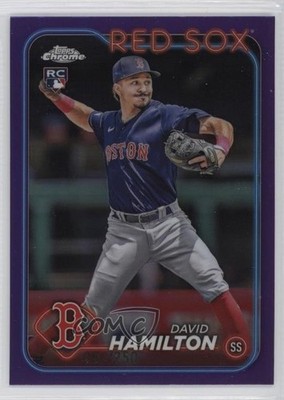 2024 Topps Chrome Purple Refractor /250 David Hamilton #49 Rookie RC 1kt6