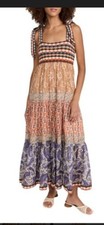 Zimmermann DEVI CROCHET SPLICED Midi Dress Spliced Size 2 BNWT