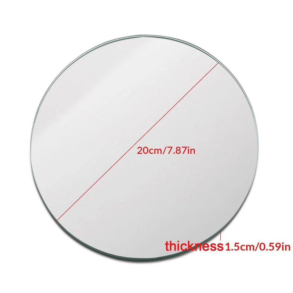 Acryl-Spiegelplatte, rund, Kerzenteller, Organizer, Silber, 3 Stück, dekorative - Bild 3 von 4