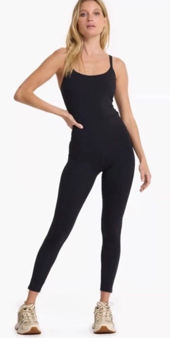 Vuori Women's Size Small Mindset Jumpsuit Black Workout Yoga Performance Suit