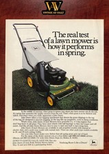 John Deere Lawn Mower Vintage Print Ad - How It Performs In Spring
