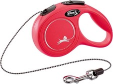 Flexi New Classic Retractable Dog Leash Cord , 10 ft, Extra Small, Red