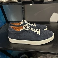 Allen Edmonds Canal Court Mens Size 12 D Blue Suede Sneakers Shoes 