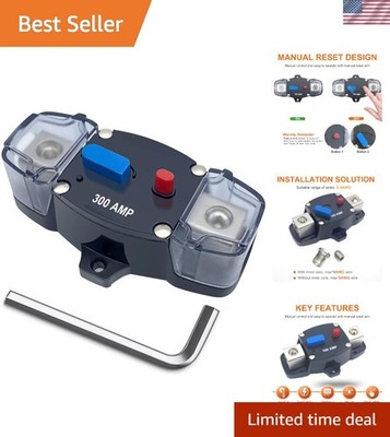 300 Amp DC Circuit Breaker with Manual Reset for Marine and Automotive Use