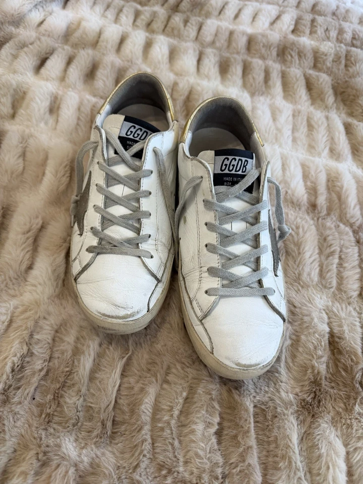 Women’s Golden Goose Super-Star Sneakers - Size 38 US 8 - Image 4 of 4
