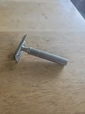 Vtg Gillette Metal Fat Handle Tech  Double Edge Safety Razor USA Made