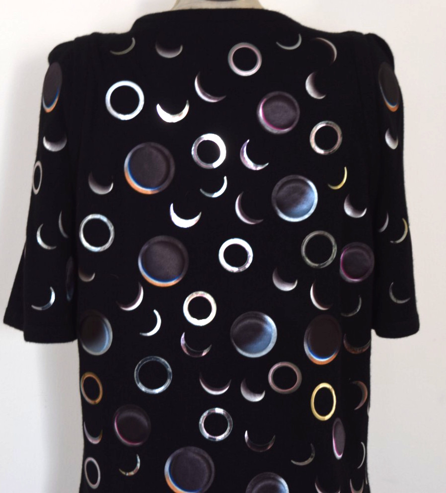 CHANEL BLACK SHORT SLEEVES CASHMERE CREW NECK DRESS SZ 44  # P43319k04446 thumbnail 13