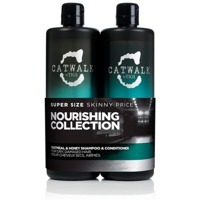 TIGI Catwalk Oatmeal Honey Shampoo Conditioner Set for Damaged Hair 1.5L
