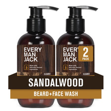 Beard  Face Wash - Naturally Derived with Aloe and Glycerin - 6.7 Oz Twin Pack