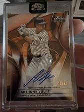 2025 Topps Chrome Black - Autographs Anthony Volpe #CBA-AV Orange Refractor /25