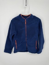 NWOT Hanna Anderson Fleece Jacket Boys 12 Blue Zip-Up Long Sleeve 100 Polyester