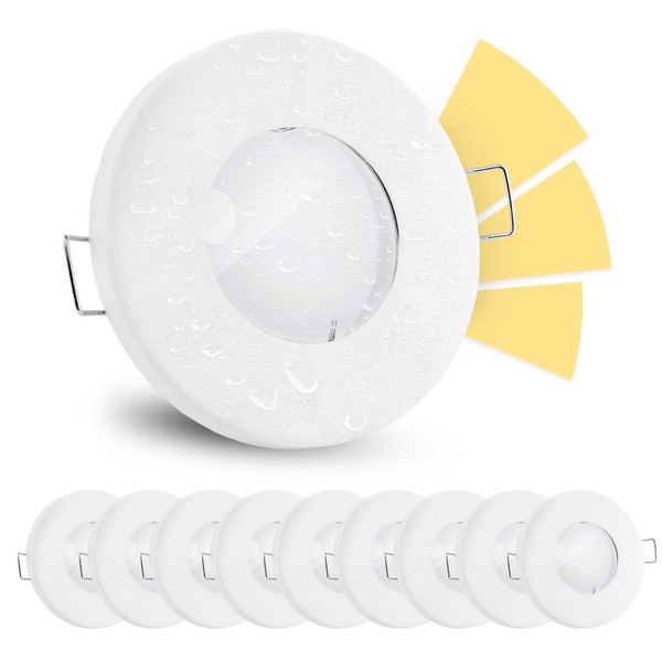 "10X Led Einbauspots Fourstep \"Dimmen Ohne Dimmer\" GU10 5W Warmweiß Deckenlampe"-image