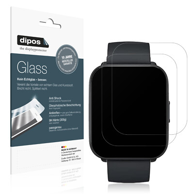 2x Schutzfolie für Xiaomi Mibro Watch C2 matt - Anti-Shock 9H Folie dipos Glass