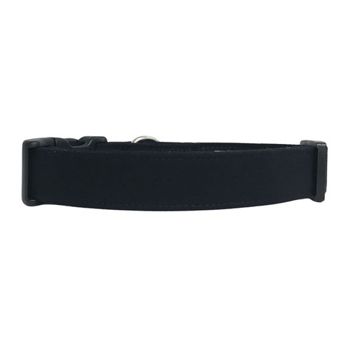 Black Dog Collar and Matching Leash Set Small Medium Large Boy and Girl Dog - Picture 6 of 10