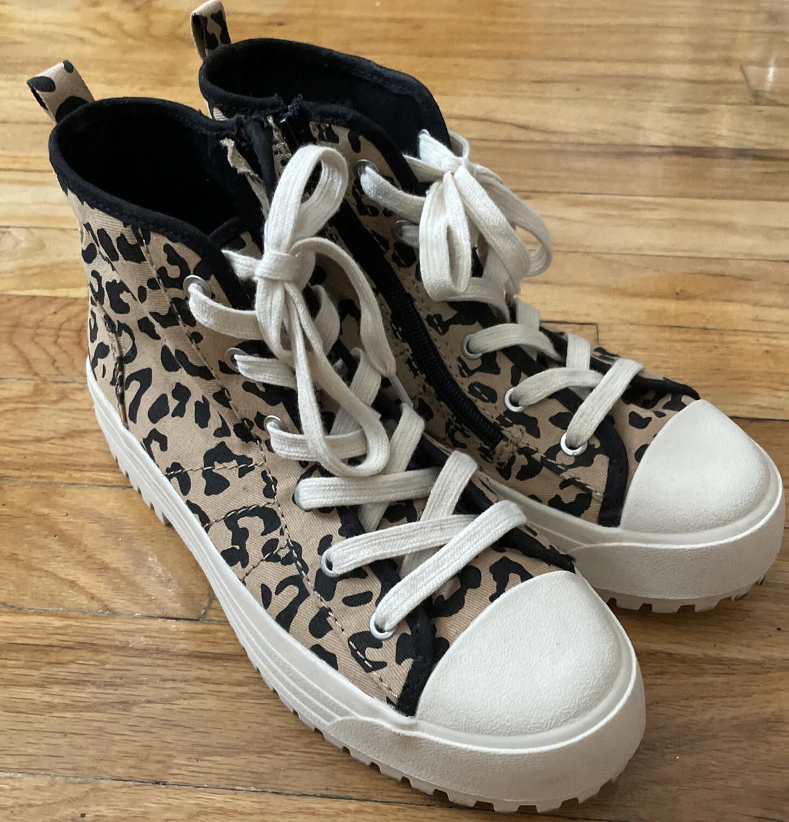 high top leopard print sneakers
