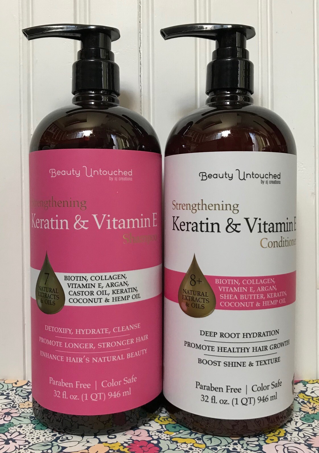 SJ CREATIONS BEAUTY UNTOUCHED KERATIN VIT E STRENGTHENING SHAMPOO