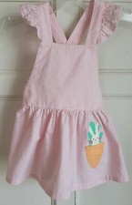 Pinafore Easter Dress, Pink Seersucker, 12 mo. Cat  Jack
