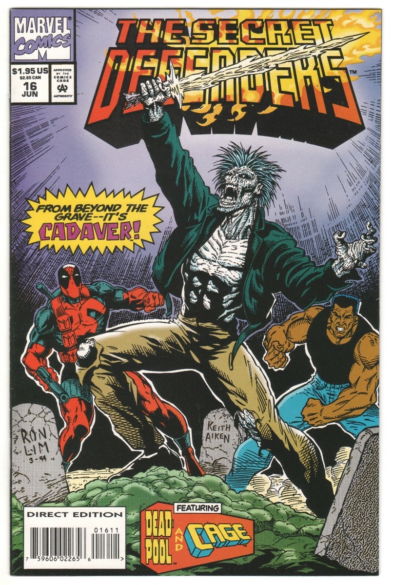 Secret Defenders #16 ~ MARVEL 1994 ~ Deadpool CADAVER Cage