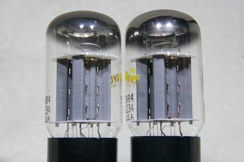 NOS/NIB Matched Pair Sylvania GZ34/5AR4 O-Getter Black Base Made in USA - Picture 12 of 19
