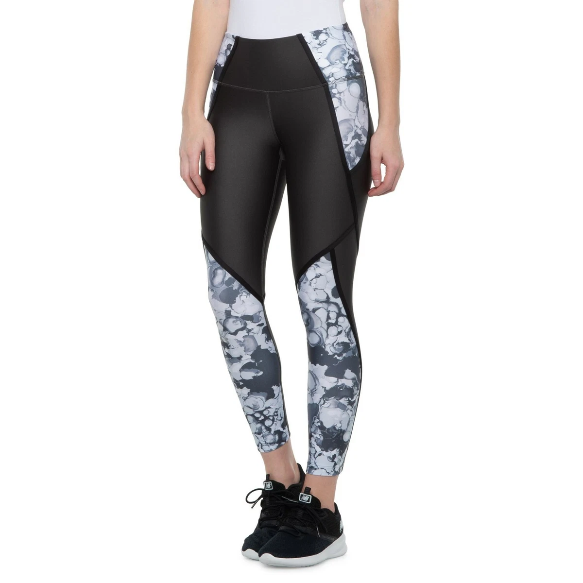 Large NWT Women's Under Armour Jet Gray Edgelit HeatGear Ankle Crop Leggings