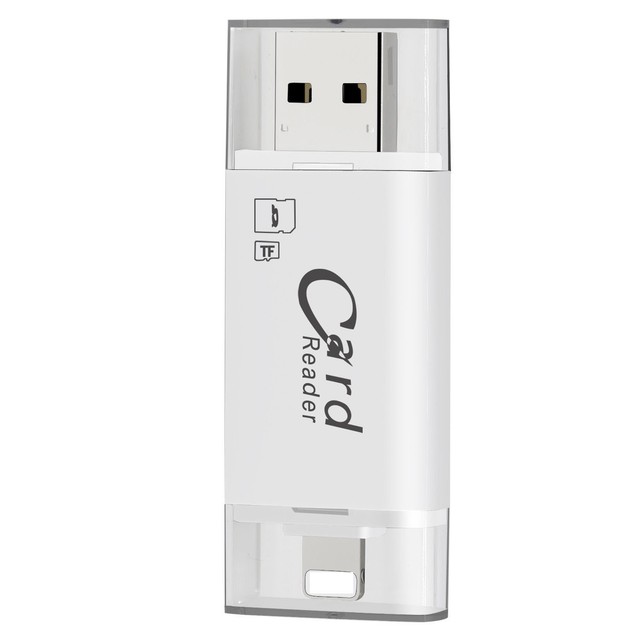 3IN1 FAT32 ExFAT Micro SD TF SDHC Card Reader For IPhone X IPad Android
