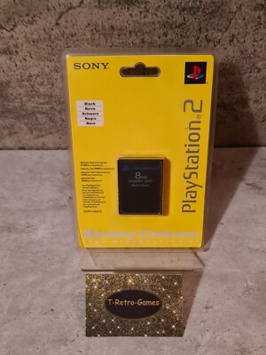 PS2 Sony Playstation 2 Memory Card Sealed Neu New Black Schwarz SCPH-10020 E