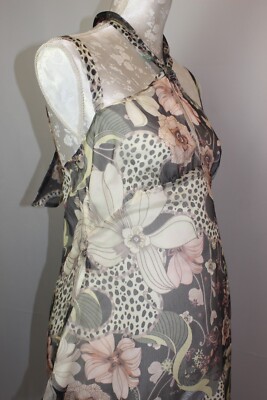 Umstandsmode ''QUE SERA'' Top Gr. 34 Sommer/Fest 100% Seide gefüttert beige NEU!