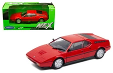 WELLY 1:24 SCALE RED BMW M1  DIECAST CAR MODEL 24098RD-7E1
