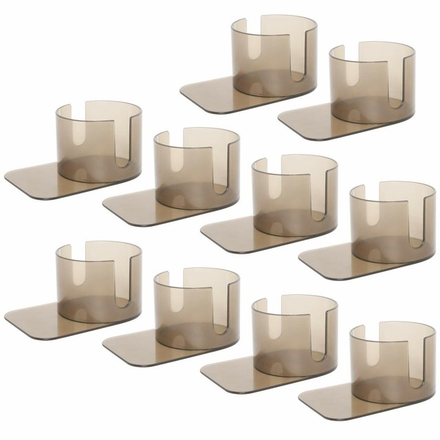 10 PCS Plastic Slide Under Poker Table Cup Drink Holder with Cut Outs