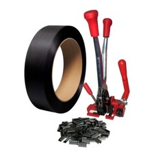 KIT REGGITURA ROTOLO REGGETTA REGGIA 15 mm 1500 m TENDIREGGIA MANUALE + SIGILLI