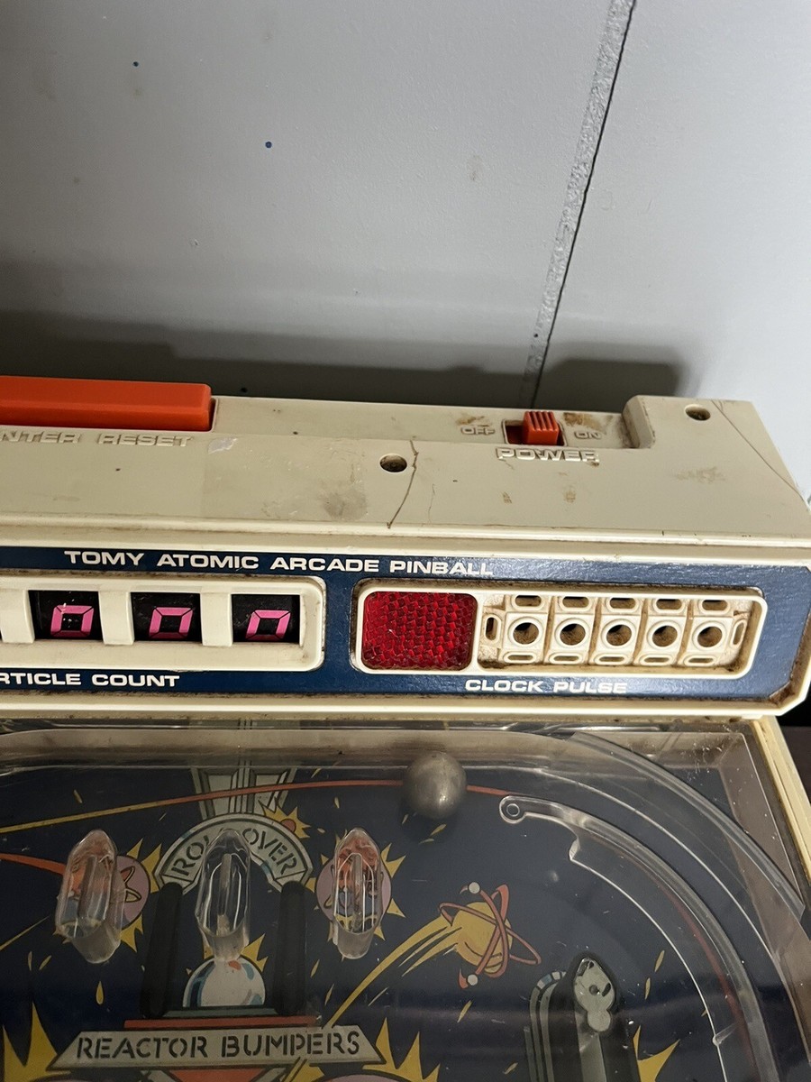 PiL l Box 1979年 Vintage 1979 TOMY Atomic Arcade Tabletop Pinball Machine FOR PARTS