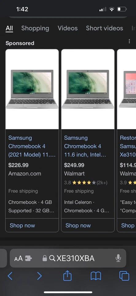 Samsung Chromebook XE310XBA - Silver - Image 3 of 4