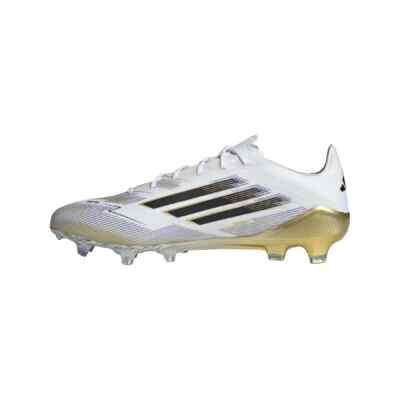 adidas Soccer Cleats F50 ELITE FG Footwear White/ Gold Metallic