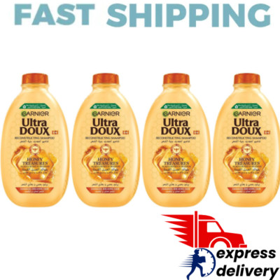4X Garnier Ultra Doux  Honey Treasures Repairing Shampoo 400ml